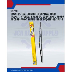 Front Wiper (Hook BA)-BMW E34. E32. Chevrolet Captiva. Ford Transit. Hyundai Grander. Sonata(NF). Honda Accord-24 Inch-116148SWF-S
