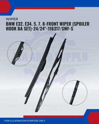 Front Wiper (Spoiler Hook BA Set)-BMW E32. E34. 5. 7. 8-24/24inch-116317/SWF-S