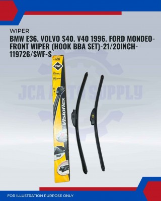 Front Wiper (Hook BBA Set)-BMW E36. Volvo S40. V40 1996. Ford Mondeo-21/20 Inch-119726/SWF-S