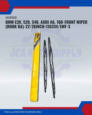 Front Wiper (Hook BA)-BMW E39. 520. Audi A6. 100-22/26 Inch-116334SWF-S