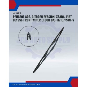 Front Wiper (Hook BA)-Peugeot 806. Citroen Evasion. XSara. Fiat Ulysse-26Inch-117167SWF-S