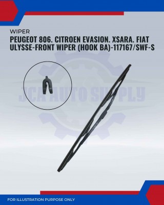 Front Wiper (Hook BA)-Peugeot 806. Citroen Evasion. XSara. Fiat Ulysse-26Inch-117167SWF-S Front Wiper (Hook BA)-Peugeot 806. Citroen Evasion. XSara. Fiat Ulysse-26Inch-117167SWF-S