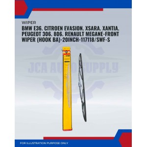 Front Wiper (Hook BA)-Citroen Evasion. XSara. XAntia. Peugeot 306. 806. Renault Megane-20 Inch-117118SWF-S