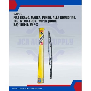 Front Wiper (Hook BA)-Fiat Bravo. Marea. Punto. Alfa Romeo 145. 146. Iveco-23 Inch-116141SWF-S