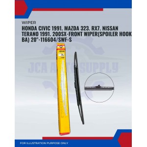 Front Wiper (Spoiler Hook BA)-Honda Civic. Mazda 323. RX7. Nissan Terano 200SX-20inch-117604/SWF-S