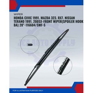 Front Wiper (Spoiler Hook BA)-Honda Civic. Mazda 323. RX7. Nissan Terano 200SX-20inch-117604/SWF-S Front Wiper (Spoiler Hook BA)-Honda Civic. Mazda 323. RX7. Nissan Terano 200SX-20inch-117604/SWF-S