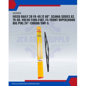 Front Wiper (Hook Big Pin)-Iveco daily 28 F8-49. 12 80”. Scania Series 82. 79/88. Volvo F406. F407. F4-24inch-130600/SWF-S