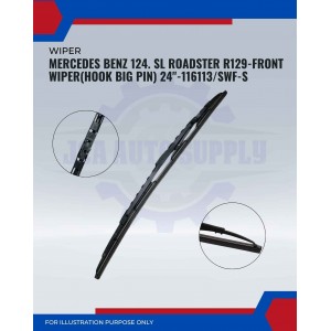 Front Wiper (Hook Big Pin)-Mercedes Benz 124 SL Roadster R129-24inch-116113/SWF-S