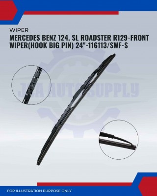 Front Wiper (Hook Big Pin)-Mercedes Benz 124 SL Roadster R129-24inch-116113/SWF-S Front Wiper (Hook Big Pin)-Mercedes Benz 124 SL Roadster R129-24inch-116113/SWF-S