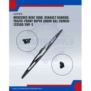 Front Wiper (Hook BA)-Mercedes Benz 100D. Renault Kangoo. Trafic-20 Inch-132500SWF-S