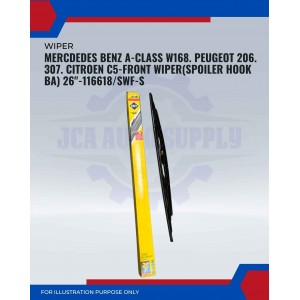 Front Wiper (Spoiler Hook BA)-Mercedes Benz A-class W168. Peugeot 206. 307. Citroen C5-26inch-116618/SWF-S