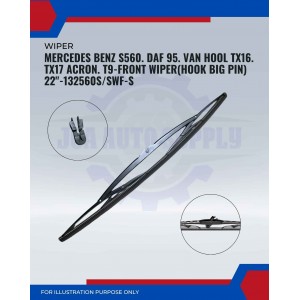 Front Wiper (Hook Big Pin)-Mercedes Benz S560. Daf 95. Van Hool TX16. TX17 Acron. T9-22inch-132560S/SWF-S