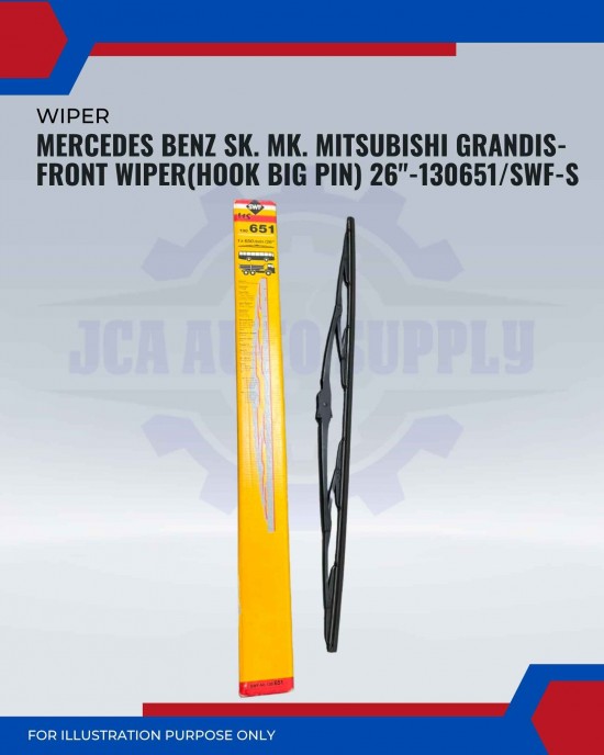 Front Wiper (Hook Big Pin)-Mercedes Benz SK. MK. Mitsubishi Grandis-26inch-130651/SWF-S Front Wiper (Hook Big Pin)-Mercedes Benz SK. MK. Mitsubishi Grandis-26inch-130651/SWF-S
