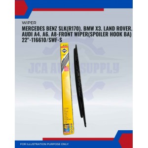 Front Wiper (Spoiler Hook BA)-Mercedes Benz SLK(R170). BMW X3. Land Rover. Audi A4. A6. A8-22inch-116610/SWF-S