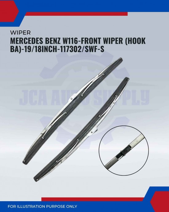 Front Wiper (Hook BA)-Mercedes Benz W116-19/18 Inch-117302SWF-S Front Wiper (Hook BA)-Mercedes Benz W116-19/18 Inch-117302SWF-S