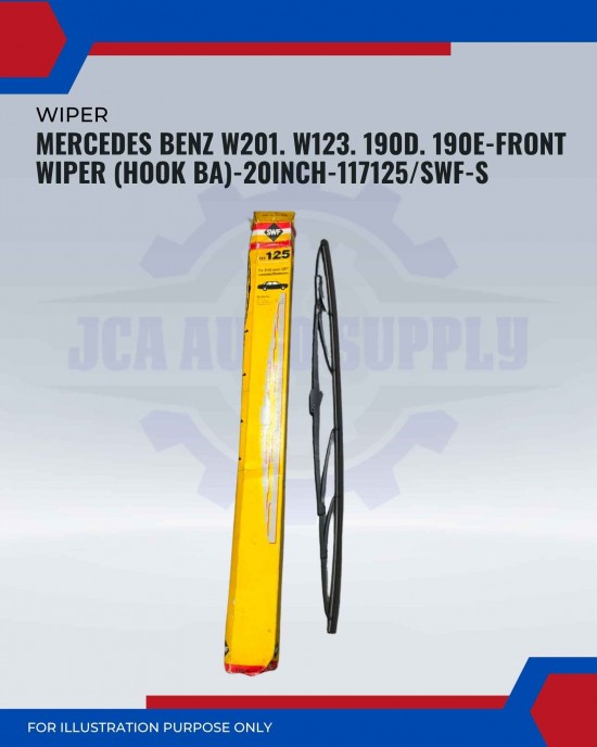 Front Wiper (Hook BA)-Mercedes Benz W201. W123. 190D. 190E-20 Inch-117125SWF-S