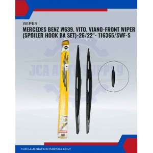 Front Wiper (Spoiler Hook BA Set)-Mercedes Benz W639. Vito. Viano-26/22inch-116365/SWF-S