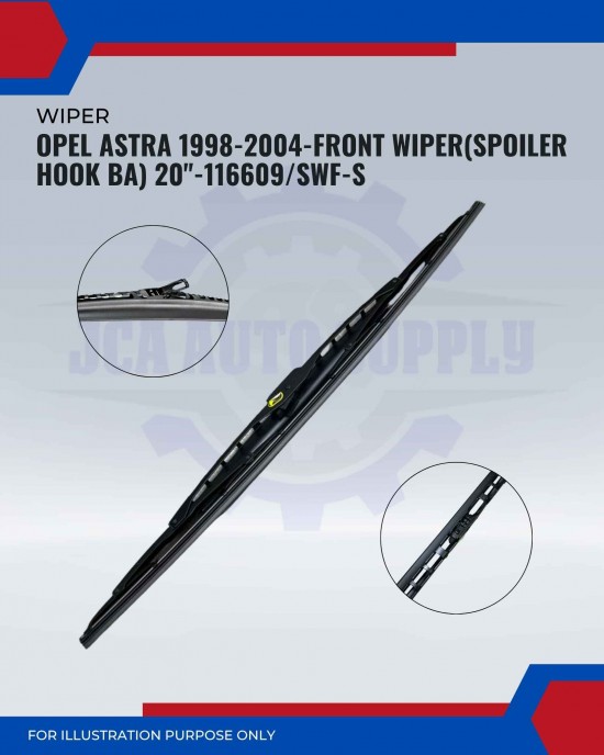 Front Wiper (Spoiler Hook BA)-Opel Astra 1998-20inch-116609/SWF-S