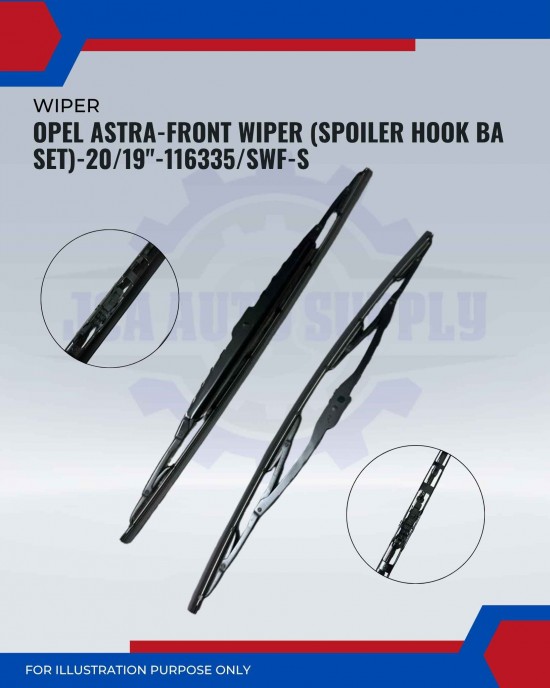 Front Wiper (Spoiler Hook BA Set)-Opel Astra-20/19inch-116335/SWF-S