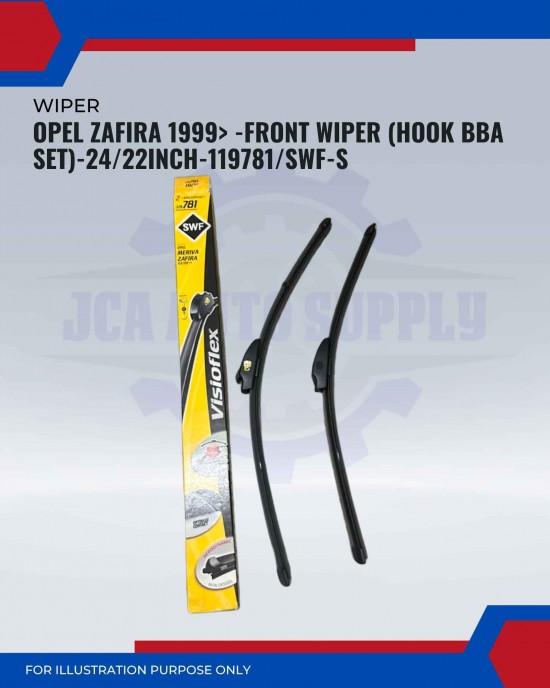 Front Wiper (Hook BBA Set)-Opel Zafira 1999-24/22 Inch-119781S/SWF-S Front Wiper (Hook BBA Set)-Opel Zafira 1999-24/22 Inch-119781S/SWF-S