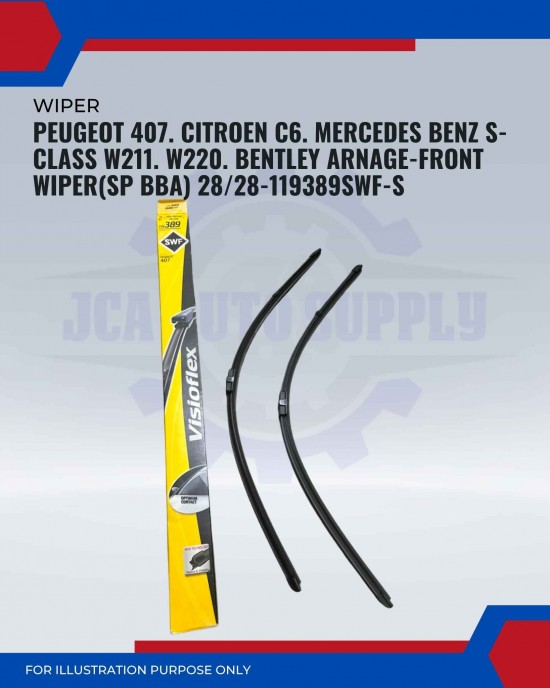 Front Wiper (SP BBA)-Peugeot 407 All 2004. Citroen C6. Mercedes Benz W211-28/28inch-119389/SWF-S