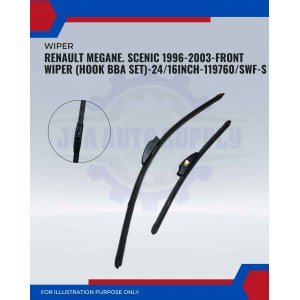 Front Wiper (Hook BBA Set)-Renault Megane Scenic 1996-2003-24/16 Inch-119760/SWF-S Front Wiper (Hook BBA Set)-Renault Megane Scenic 1996-2003-24/16 Inch-119760/SWF-S