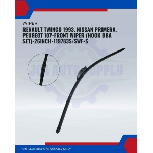 Front Wiper (Hook BBA Set)-Renault Twingo 1993. Nissan Primera. Peugeot 107-26 Inch-119783S/SWF-S