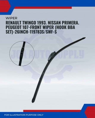 Front Wiper (Hook BBA Set)-Renault Twingo 1993. Nissan Primera. Peugeot 107-26 Inch-119783S/SWF-S
