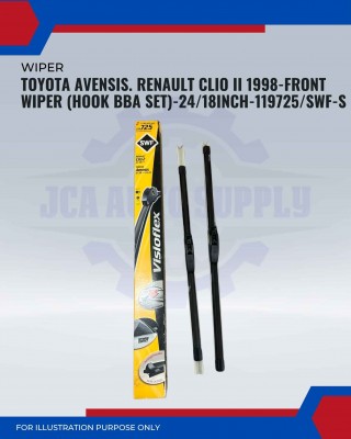 Front Wiper (Hook BBA Set)-Toyota Avensis. Renault Clio II 1998-24/18 Inch-119725/SWF-S