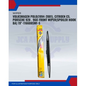 Front Wiper (Spoiler Hook BA)-Volkswagen Polo. Citroen C5. Porsche 928. 968-19inch-116608/SWF-S