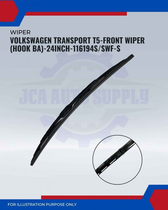 Front Wiper (Hook BA)-VolkswagenTransporter T5-24 Inch-116194SSWF-S Front Wiper (Hook BA)-VolkswagenTransporter T5-24 Inch-116194SSWF-S