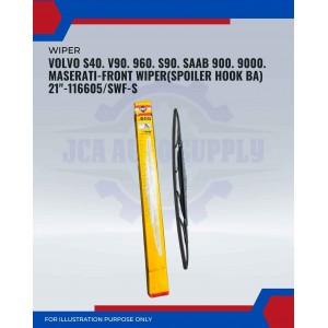Front Wiper (Spoiler Hook BA)-Volvo S40. V90. 960. S90. SAAB 900. 9000. Maserati-21inch-117605/SWF-S