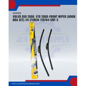 Front Wiper (Hook BBA Set)-Volvo S60 2000. V70 2000-24/21 Inch-119764/SWF-S