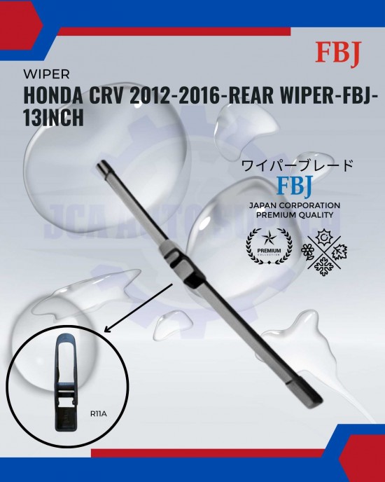 Showing image for Honda CRV 2012-2016-Rear Wiper-FBJ-13inch Honda CRV 2012-2016-Rear Wiper-FBJ-13inch WIPER-WIPER TANK MOTOR-WIPER NOZZLE image