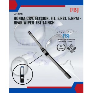 Honda CRV. Elysion. Fit. E:NS1. E:NPA1-Rear Wiper-FBJ-14inch Honda CRV. Elysion. Fit. E:NS1. E:NPA1-Rear Wiper-FBJ-14inch