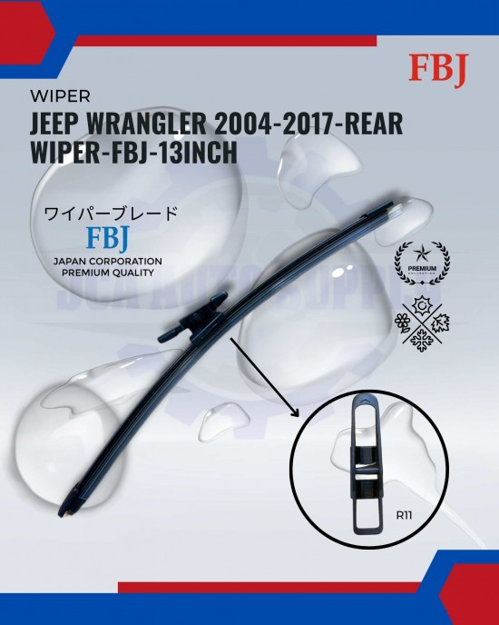 Jeep Wrangler 2004-2017-Rear Wiper-FBJ-13inch WIPER-WIPER TANK MOTOR-WIPER NOZZLE image
