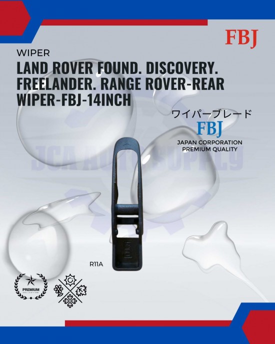 Showing image for Land Rover Found. Discovery. Freelander. Range Rover-Rear Wiper-FBJ-14inch Land Rover Found. Discovery. Freelander. Range Rover-Rear Wiper-FBJ-14inch WIPER-WIPER TANK MOTOR-WIPER NOZZLE image