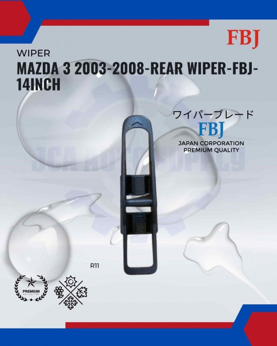 Mazda 3 2003-2008-Rear Wiper-FBJ-14inch Mazda 3 2003-2008-Rear Wiper-FBJ-14inch