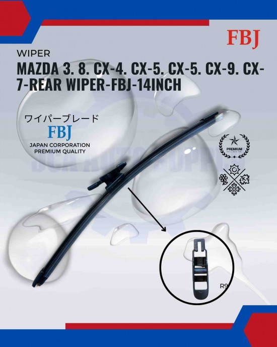 Mazda 3. 8. CX-4. CX-5. CX-5. CX-9. CX-7-Rear Wiper-FBJ-14inch Mazda 3. 8. CX-4. CX-5. CX-5. CX-9. CX-7-Rear Wiper-FBJ-14inch