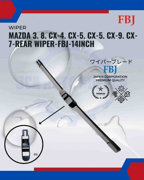 Mazda 3. 8. CX-4. CX-5. CX-5. CX-9. CX-7-Rear Wiper-FBJ-14inch Mazda 3. 8. CX-4. CX-5. CX-5. CX-9. CX-7-Rear Wiper-FBJ-14inch