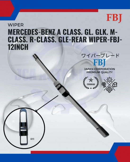 Showing image for Mercedes-Benz A Class. GL. GLK. M-Class. R-Class. GLE-Rear Wiper-FBJ-12inch Mercedes-Benz A Class. GL. GLK. M-Class. R-Class. GLE-Rear Wiper-FBJ-12inch WIPER-WIPER TANK MOTOR-WIPER NOZZLE image