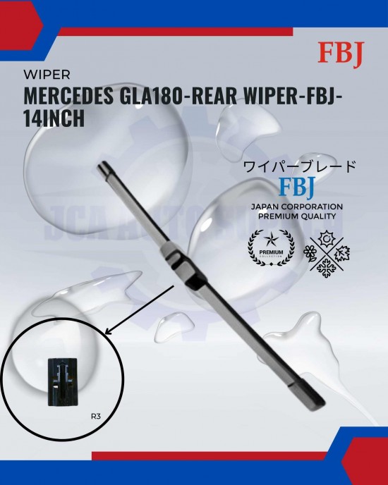 Showing image for Mercedes GLA180 2020-2021-Rear Wiper-FBJ-12inch Mercedes GLA180 2020-2021-Rear Wiper-FBJ-12inch WIPER-WIPER TANK MOTOR-WIPER NOZZLE image