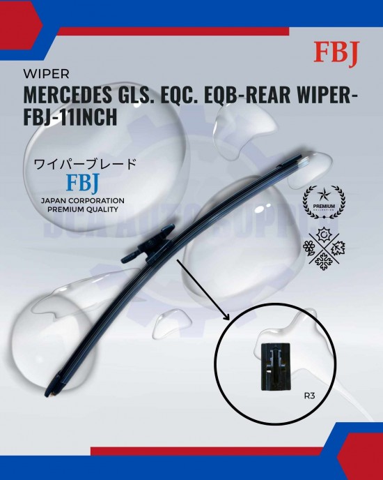 Showing image for Mercedes GLS. EQC. EQB-Rear Wiper-FBJ-11inch Mercedes GLS. EQC. EQB-Rear Wiper-FBJ-11inch WIPER-WIPER TANK MOTOR-WIPER NOZZLE image