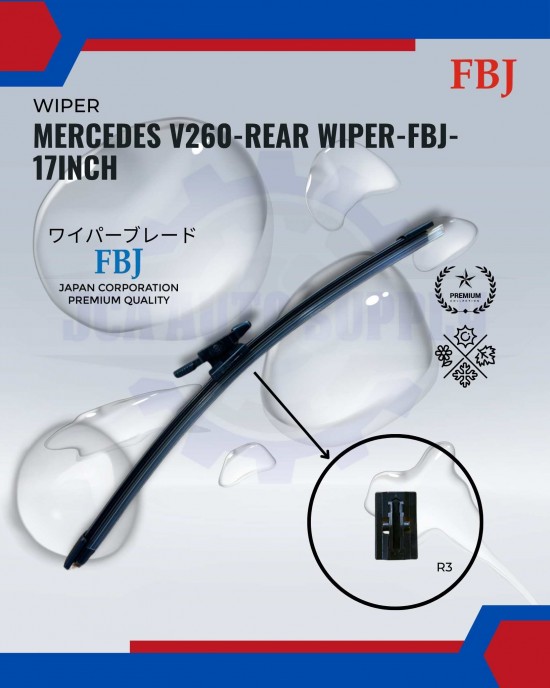 Showing image for Mercedes V260L 2021-2023-Rear Wiper-FBJ-17inch Mercedes V260L 2021-2023-Rear Wiper-FBJ-17inch WIPER-WIPER TANK MOTOR-WIPER NOZZLE image