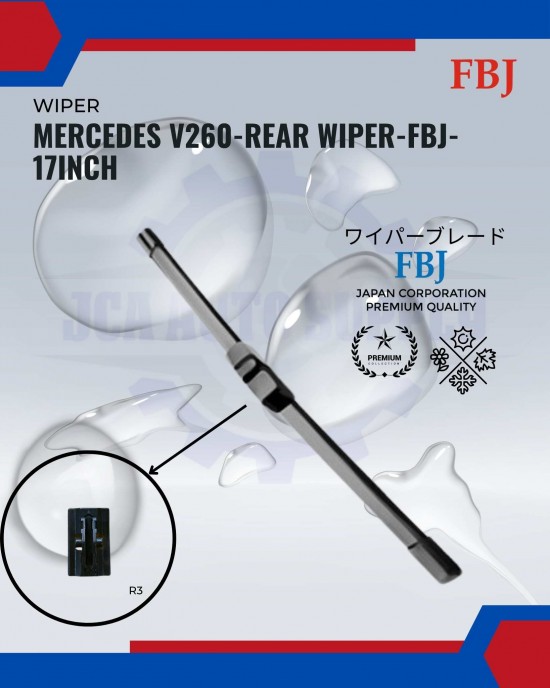 Showing image for Mercedes V260L 2021-2023-Rear Wiper-FBJ-17inch Mercedes V260L 2021-2023-Rear Wiper-FBJ-17inch WIPER-WIPER TANK MOTOR-WIPER NOZZLE image
