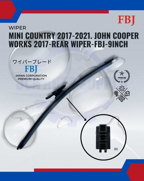 Showing image for Mini Country 2017-2021. John Cooper Works 2017-Rear Wiper-FBJ-9inch Mini Country 2017-2021. John Cooper Works 2017-Rear Wiper-FBJ-9inch WIPER-WIPER TANK MOTOR-WIPER NOZZLE image