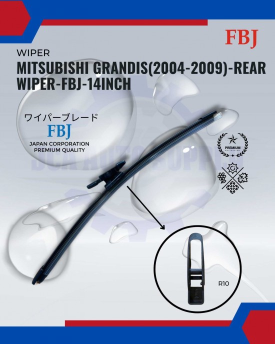 Showing image for Mitsubishi Grandis (2004-2009)-Rear Wiper-FBJ-14inch Mitsubishi Grandis (2004-2009)-Rear Wiper-FBJ-14inch WIPER-WIPER TANK MOTOR-WIPER NOZZLE image