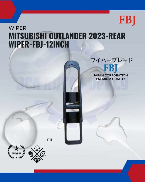 Mitsubishi Outlander 2023-Rear Wiper-FBJ-12inch WIPER-WIPER TANK MOTOR-WIPER NOZZLE image