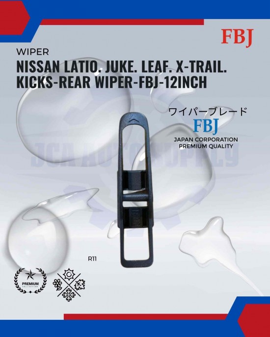 Nissan Latio. Juke. Leaf. X-Trail. Kicks-Rear Wiper-Fbj-12inch
