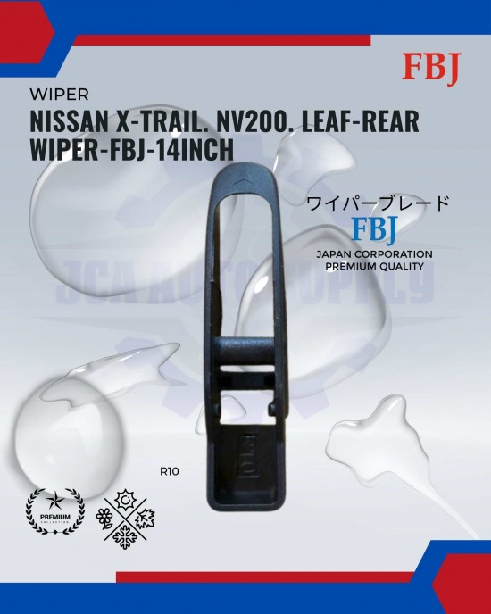 Showing image for Nissan X-Trail. NV200. Leaf-Rear Wiper-FBJ-12inch Nissan X-Trail. NV200. Leaf-Rear Wiper-FBJ-12inch WIPER-WIPER TANK MOTOR-WIPER NOZZLE image